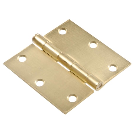 Ornatus Outdoors Carded, Satin Brass Square Full Mortise Hinges, 3.5 in., 2PK OR1639901